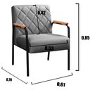 Ver imagem 3 de Kit 4 Poltronas Cadeira Decorativa Sala, Recepção, Escritório Ludmilla Cinza