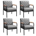Ver imagem 2 de Kit 4 Poltronas Cadeira Decorativa Sala, Recepção, Escritório Ludmilla Cinza