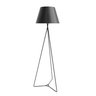 Luminária de Piso Base Metal Preto Cúpula Cone Preto - 1