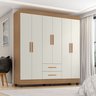 Guarda Roupa Casal 6 Portas 2 Gavetas com Pés Lite - 1