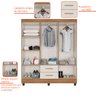 Guarda Roupa Casal 6 Portas 2 Gavetas com Pés Lite - 5