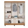 Guarda Roupa Casal 6 Portas 2 Gavetas com Pés Lite - 6