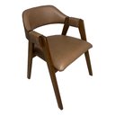 Ver imagem 5 de Cadeira Sala de Jantar e Jogos Carteados Madeira Maciça Poker Pu Caramelo/preto G42 - Gran Belo