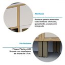 Ver mais imagens de Armário de Cozinha Modulada com Balcão e Tampo 9 Portas 3 Gavetas Ágata 100% Mdf Vidro Reflecta Amên