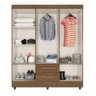 Guarda Roupa Casal 6 Portas 2 Gavetas com Pés Lite - 6