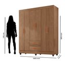 Ver imagem 4 de Guarda Roupa Casal 6 Portas 2 Gavetas com Pés Lite