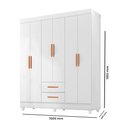 Ver imagem 3 de Guarda Roupa Casal 6 Portas 2 Gavetas com Pés Lite