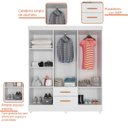 Ver imagem 6 de Guarda Roupa Casal 6 Portas 2 Gavetas com Pés Lite