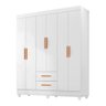 Guarda Roupa Casal 6 Portas 2 Gavetas com Pés Lite - 2