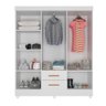 Guarda Roupa Casal 6 Portas 2 Gavetas com Pés Lite - 5