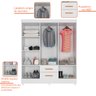 Guarda Roupa Casal 6 Portas 2 Gavetas com Pés Lite - 6