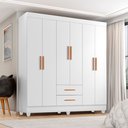 Ver imagem 1 de Guarda Roupa Casal 6 Portas 2 Gavetas com Pés Lite