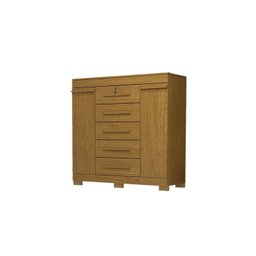 Cômoda 120cm 2 Portas 5 Gavetas 100% Mdf Coleus Espresso Móveis - 2