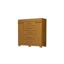 Ver imagem 2 de Cômoda 2 Portas 5 Gavetas 100% MDF 120cm Coleus Espresso Móveis Marrom/Cinamomo