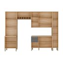 Ver imagem 3 de Cozinha Completa 100% Mdf com 5 Peças 13 Portas e 2 Gavetas com Vidro e Tampo Itália Espresso Móveis