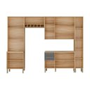Ver imagem 5 de Cozinha Completa 100% Mdf com 5 Peças 13 Portas e 2 Gavetas com Vidro e Tampo Itália Espresso Móveis