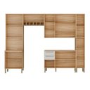 Ver imagem 3 de Cozinha Completa 100% Mdf com 5 Peças 13 Portas e 2 Gavetas com Vidro e Tampo Itália Espresso Móveis