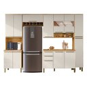 Ver imagem 2 de Cozinha Completa 100% Mdf com 5 Peças 13 Portas e 2 Gavetas com Vidro e Tampo Itália Espresso Móveis