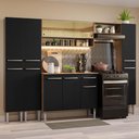 Ver imagem 1 de Armário de Cozinha Completa 261cm Rustic/Preto Emilly Madesa 04