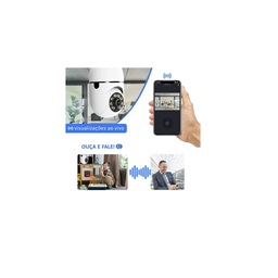 CAMERA SEGURANCA LAMPADA SMART WIFI FULL HD 1080P MIC FOTO SD LEY-90 VISAO NOTURNA - 7