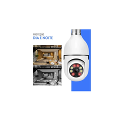 CAMERA SEGURANCA LAMPADA SMART WIFI FULL HD 1080P MIC FOTO SD LEY-90 VISAO NOTURNA - 8