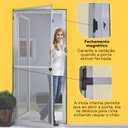 Ver imagem 5 de Mosquiteira para Porta Cinza Claro 080x210 com Tela Resistente À Pet