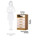 Ver imagem 3 de Cômoda Gaveteiro 57,10cm 4 Gavetas Flex Color 100% Mdf Jéssica 