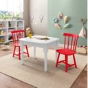 Ver imagem 1 de Mesa Infantil com 2 Cadeiras Mariah Madeira Maciça e Laca Casatema MadeiraOriginals Branco/Vermelho