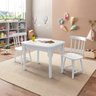 Mesa Infantil com 2 Cadeiras Mariah Madeira Maciça e Laca Casatema - 1