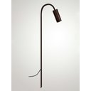 Ver imagem 2 de Luminária Chão Balizador Espeto Jardim Curvo Marrom 80cm