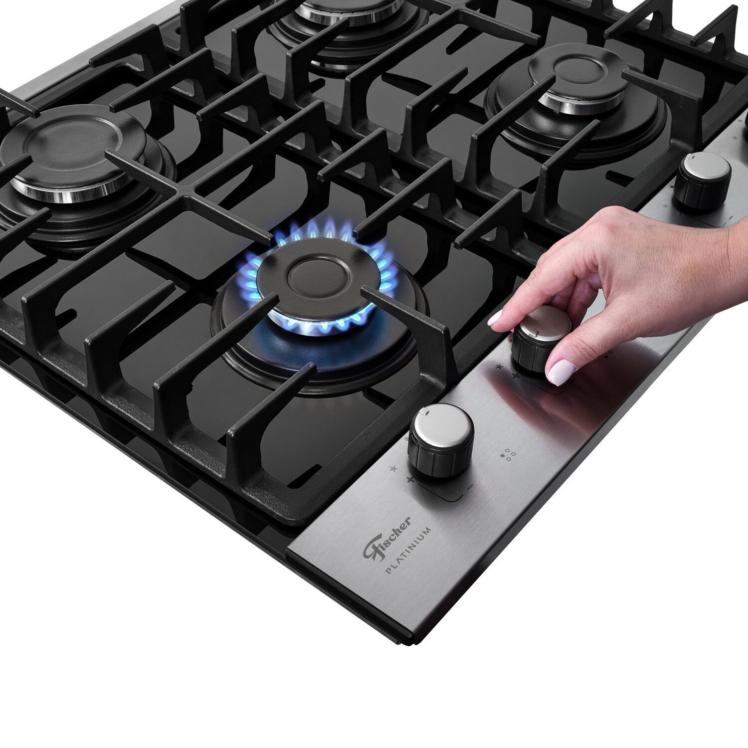 Cooktop Fischer 4 Bocas Platinium Gás Bivolt - 4