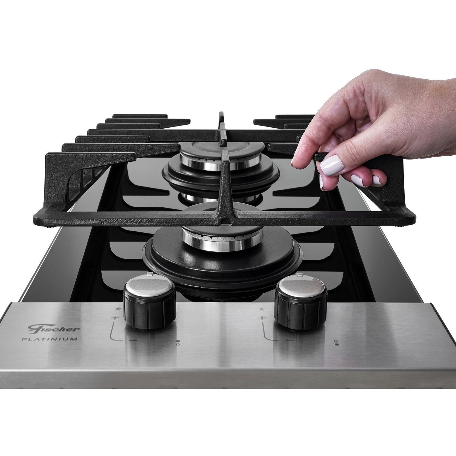 Cooktop Fischer 2 Bocas Platinium Gás Bivolt - 3