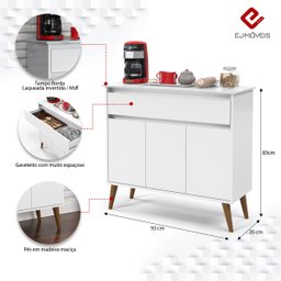 Aparador Zeus Branco – Ej Móveis - 5 Aparador Zeus Branco – Ej Móveis - 5