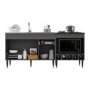 Ver imagem 4 de Kit Balcão Cozinha para Pia/Cooktop/Forno 3 Portas 1 Gaveta 190cm Milano Multimóveis MP2330