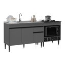 Ver imagem 1 de Kit Balcão Cozinha para Pia/Cooktop/Forno 3 Portas 1 Gaveta 190cm Milano Multimóveis MP2330