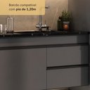 Ver imagem 5 de Kit Balcão Cozinha para Pia/Cooktop/Forno 3 Portas 1 Gaveta 190cm Milano Multimóveis MP2330