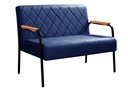 Ver imagem 2 de Namoradeira Cadeira Decorativa Sala, Recepção, Escritório Ludmilla Azul Marinho