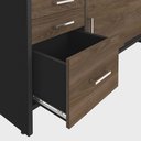 Ver imagem 6 de Balcão para Escritório 160cm Tamburato A06 Marrom/Preto - Mpozenato Executiva