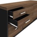 Ver imagem 5 de Balcão para Escritório 160cm Tamburato A06 Marrom/Preto - Mpozenato Executiva