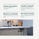 Ver imagem 5 de Kit 6 Banquetas Alta Banco para Balcão Junco Preto Àrea Gourmet Ilha Bancada bares Churrasqueira