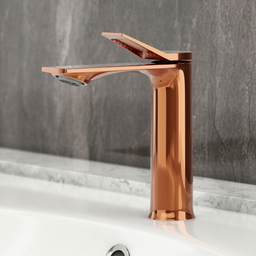 Torneira de Banheiro Berlim Rose Gold Baixo Quente e Frio Goldenx - 5