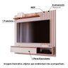 Rack com Painel Suspenso Panamá para TV de até 60- Off White/Savana - 2