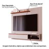 Rack com Painel Suspenso Panamá para TV de até 60- Off White/Savana - 3