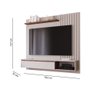 Rack com Painel Suspenso Panamá para TV de até 60- Off White/Savana - 6