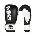 Ver imagem 3 de Luva de Boxe Mks Combat Rustic Black White Couro 12 Oz