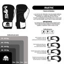Ver imagem 1 de Luva de Boxe Mks Combat Rustic Black White Couro 12 Oz