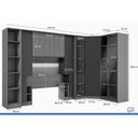Ver imagem 3 de Quarto Modulado Solteiro Liga 9PÇAS QM36 Of White Kappesberg