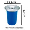 Cuba Gourmet Cozinha 50x40cm Aço Inox 304 com Tabua/ Lixeira - 5