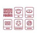 Ver imagem 7 de Frigideira Funda Antiaderente Tampa Vidro Utensílios Cozinha Turbo-indução Cabo Silicone 24cm 2,3l