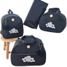 Bolsa maternidade bebê kit 4 peças Nuvem Preta impermeável - 1